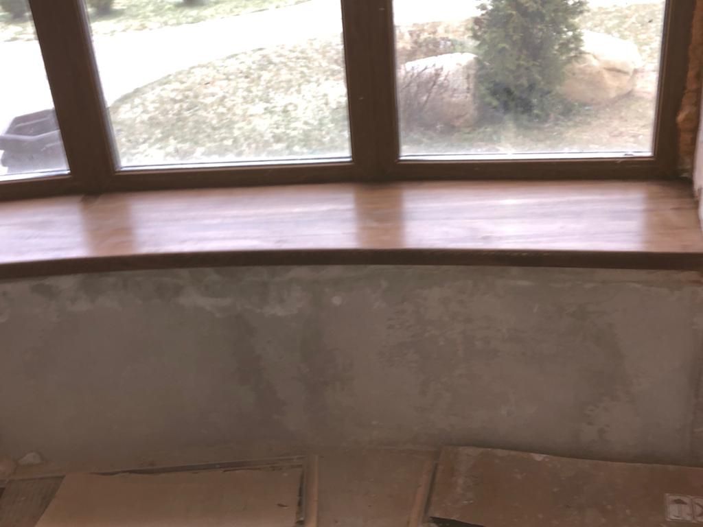цельноламельный ясень подоконник эркерный