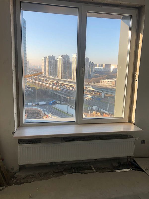 прямой подоконник из лиственницы