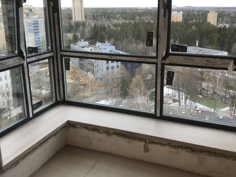 подоконник на угловое окно