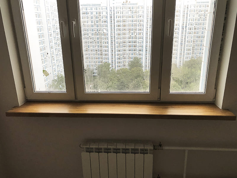 прямые подоконники из дерева на заказ в москве