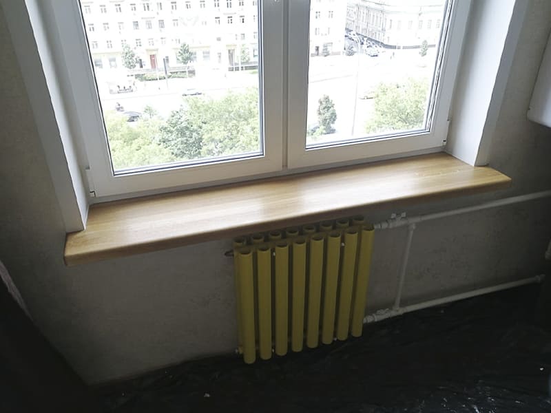 прямые подоконники из дерева на заказ в москве