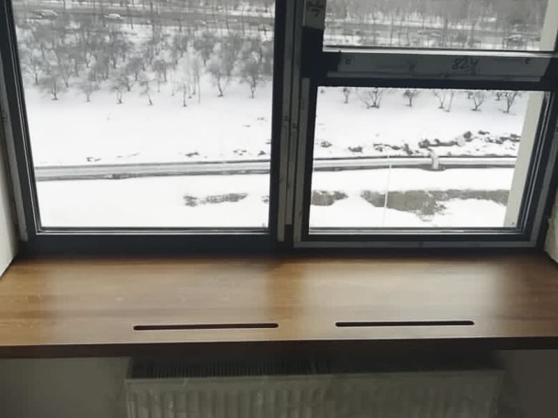 подоконник из дуба на заказ в москве